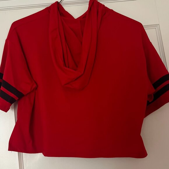 Urban Planet Red Cropped Hoodie - Picture 2 of 3